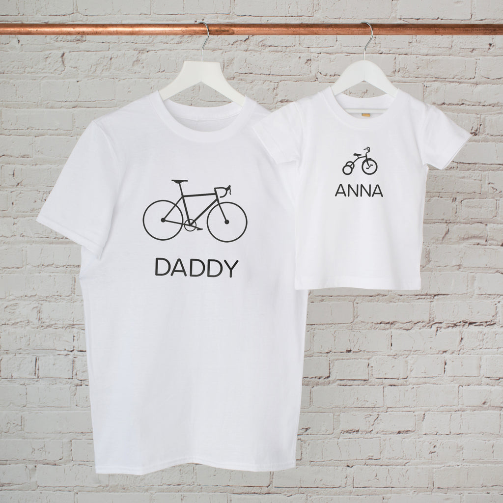 Personalised Bike And Trike Father's Day T Shirt Set
