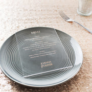 Personalised Clear Acrylic Menu Cards