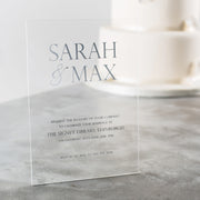 Personalised Clear Acrylic Foiled Wedding Invitations