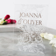 Personalised Acrylic Floral Wedding Invitations