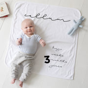 Personalised Baby Milestone Blanket