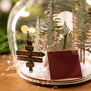 Personalised Camping Adventure Christmas Globe Dome