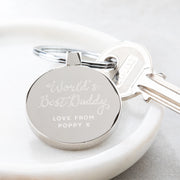 Personalised World's Best Daddy Keyring