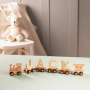 Personalised New Baby Wooden Name Train