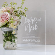 Clear Elegant Acrylic Wedding Invitations