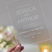 Clear Classic Acrylic Wedding Invitations