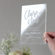 Clear Elegance Acrylic Wedding Invitations