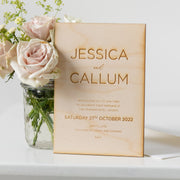 Personalised Classic Wooden Wedding Invitations