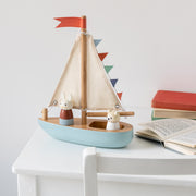 Wooden Sail Away Boat Toy
