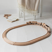 Personalised Christening Wooden Train Set And Track