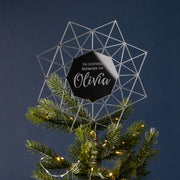 Personalised Geometric Star Christmas Tree Topper