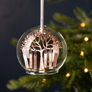 Personalised Family Tree Glass Dome Bauble