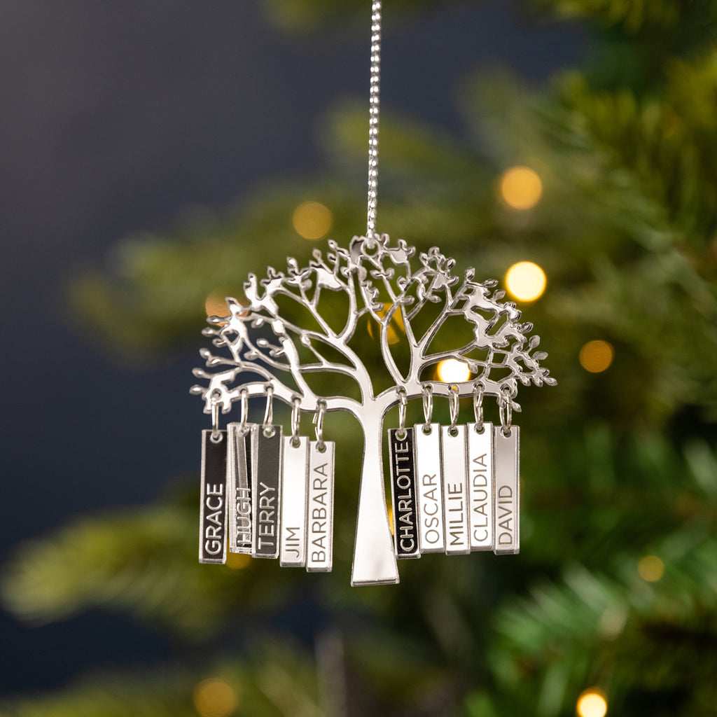 Personalised Family Tree Christmas Decoration