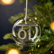 Personalised Christmas Advent Dome Bauble