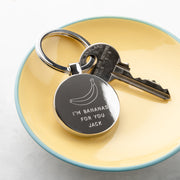Personalised Bananas For You Valentine's Keyring