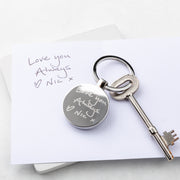 Personalised Handwriting Engraved Mother's Day Keyring