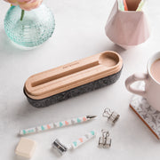 Wooden Pencil Case And Phone Stand For Her