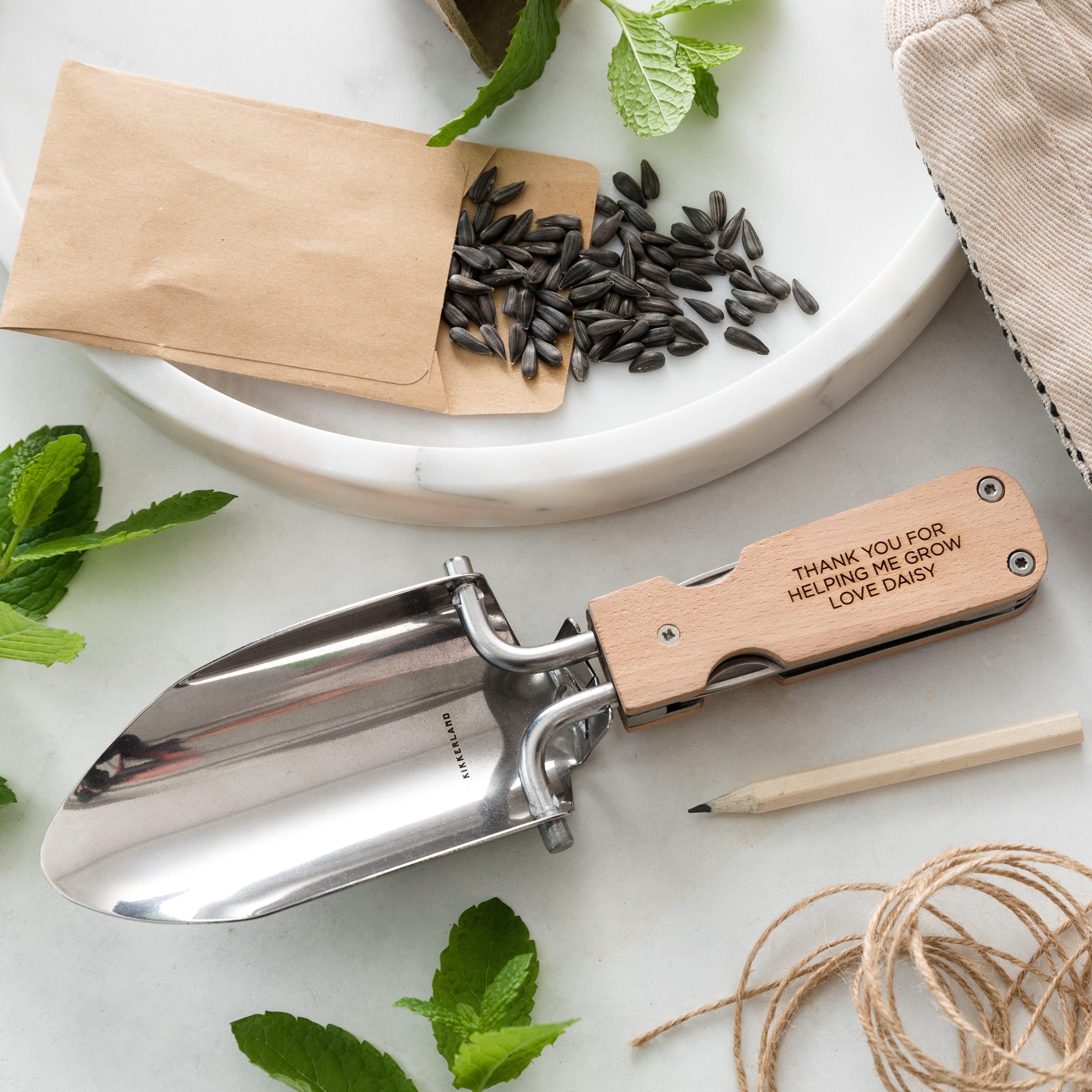 personalised garden trowel Personalised Gardening Trowel Tool Kit For Him