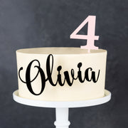 Personalised Acrylic Birthday Age Side On Cake Topper