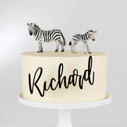 Personalised Acrylic Classic Side On Cake Topper