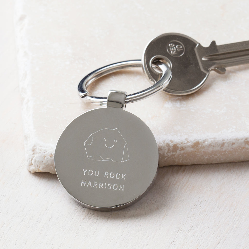 Personalised You Rock Valentine's Day Keyring