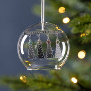 Personalised Birthstone Christmas Tree Dome Bauble