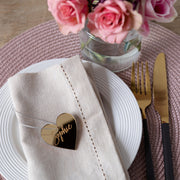 Personalised Mirrored Heart Place Setting