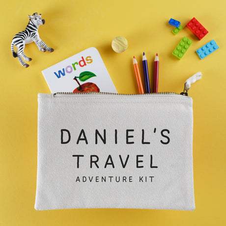 Personalised Kids Travel Kit Pouch