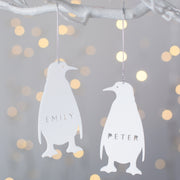 Personalised Penguin Christmas Decoration