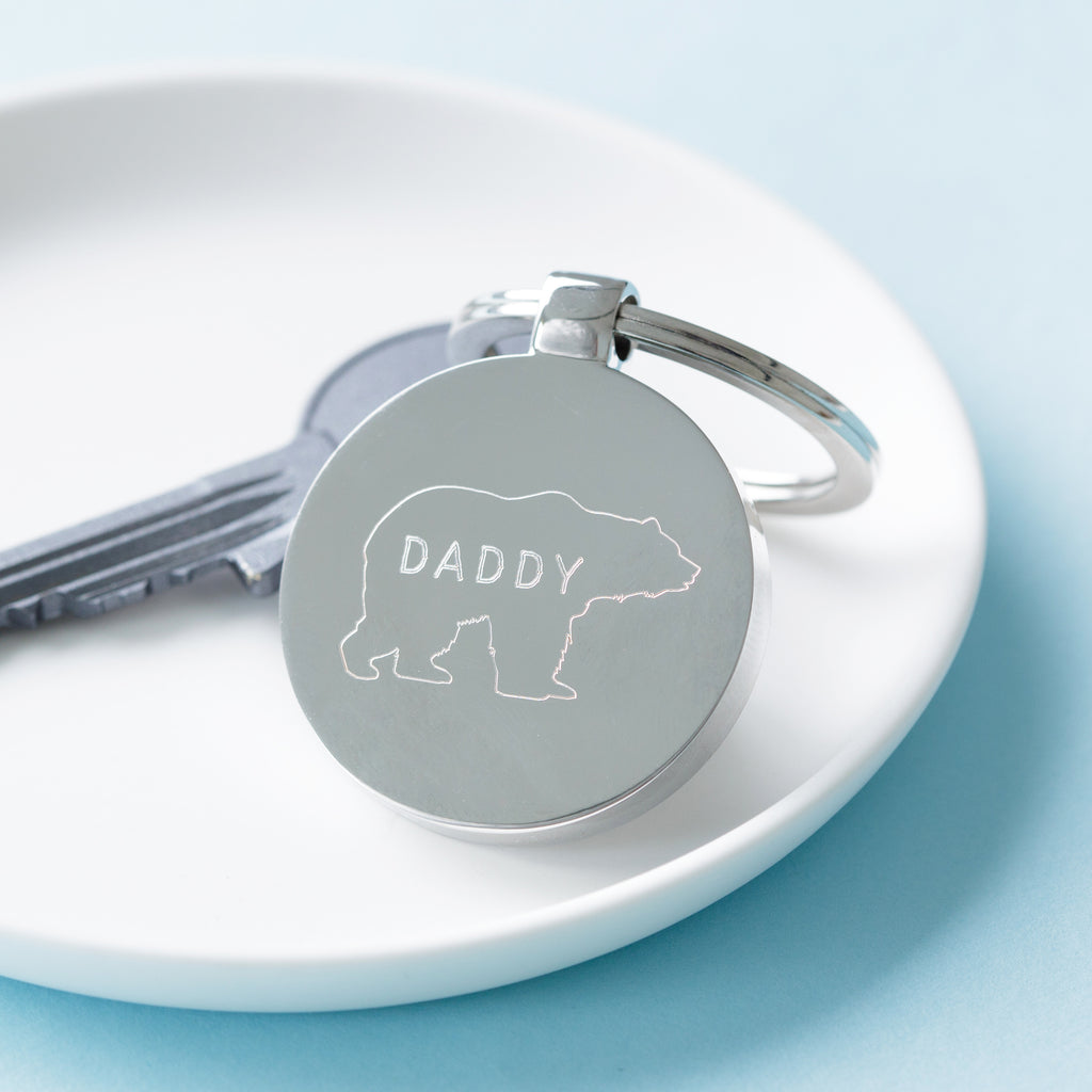 Personalised Daddy Bear Father's Day Keyring