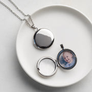 Personalised Plain Locket Necklace With Photo