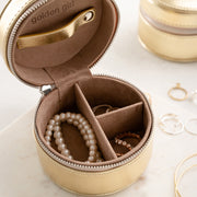 Round Travel Jewellery Box For Mother's Day