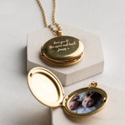Personalised Engraved Message Locket With Photo