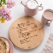 Personalised Handwriting Recipe Chopping Board For Her
