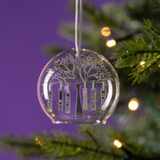 Personalised Wedding Family Tree Dome Bauble
