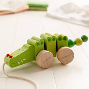 Personalised Pull Along Wooden Crocodile