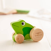 Personalised Push Along Wooden Frog Toy