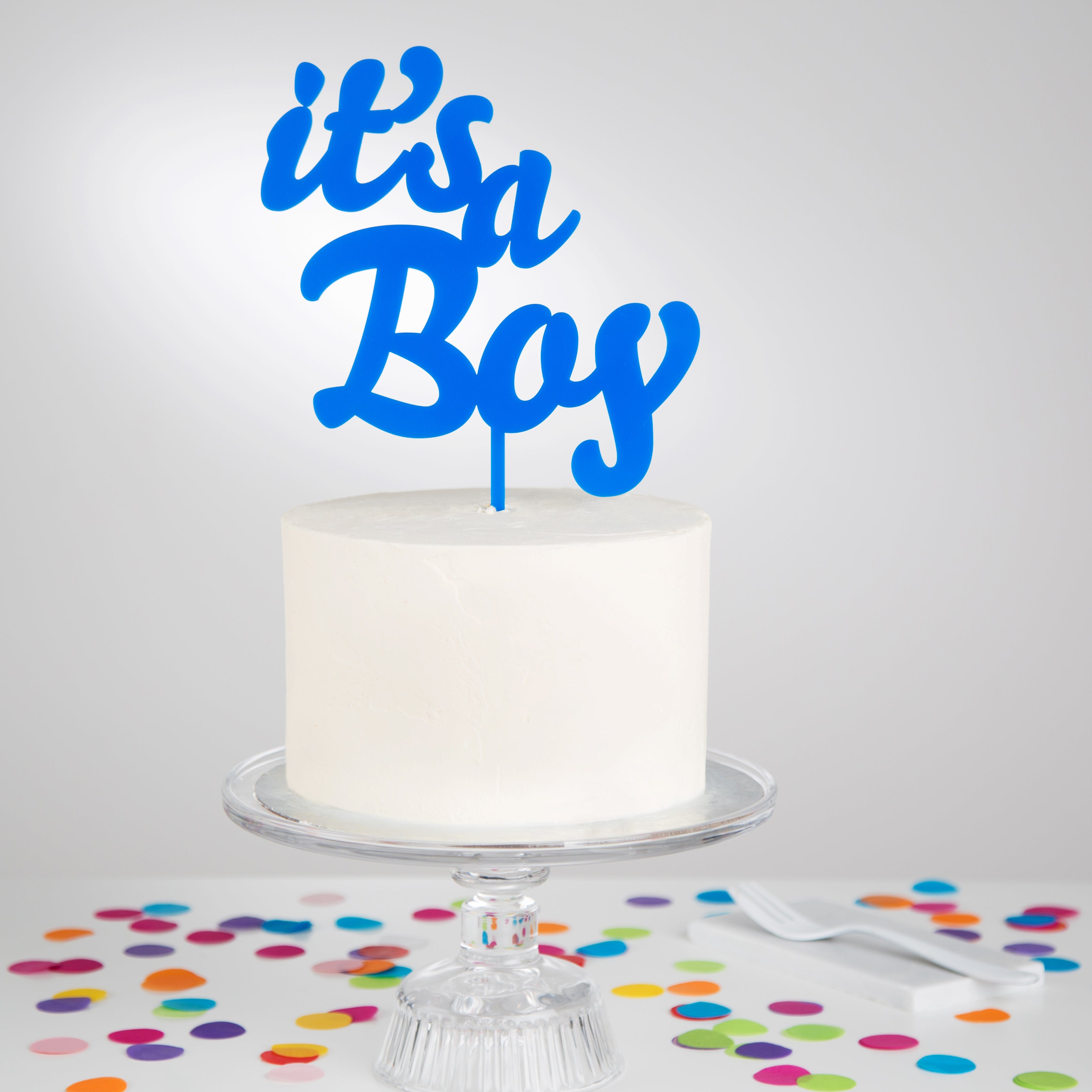 HAPPY BIRTHDAY Cake Topper (Shades of Blue) – Avalon Sunshine