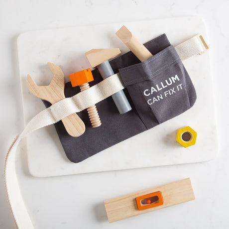 Personalised Children's Wooden Tool Belt Toy