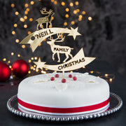 Personalised Reindeer Family Christmas Cake Topper