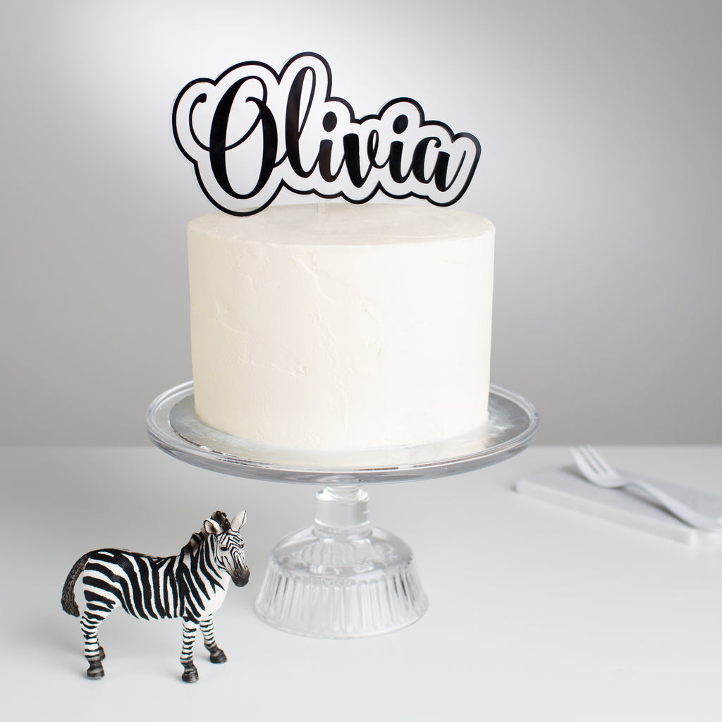 Personalised Acrylic Bubble Cake Topper