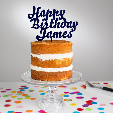 Personalised Happy Birthday Cake Topper