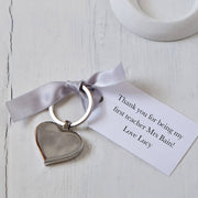 Heart Keyring Teacher Gift And Personalised Tag