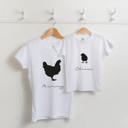 Easter Hen And Chick Mum And Me T Shirt Set