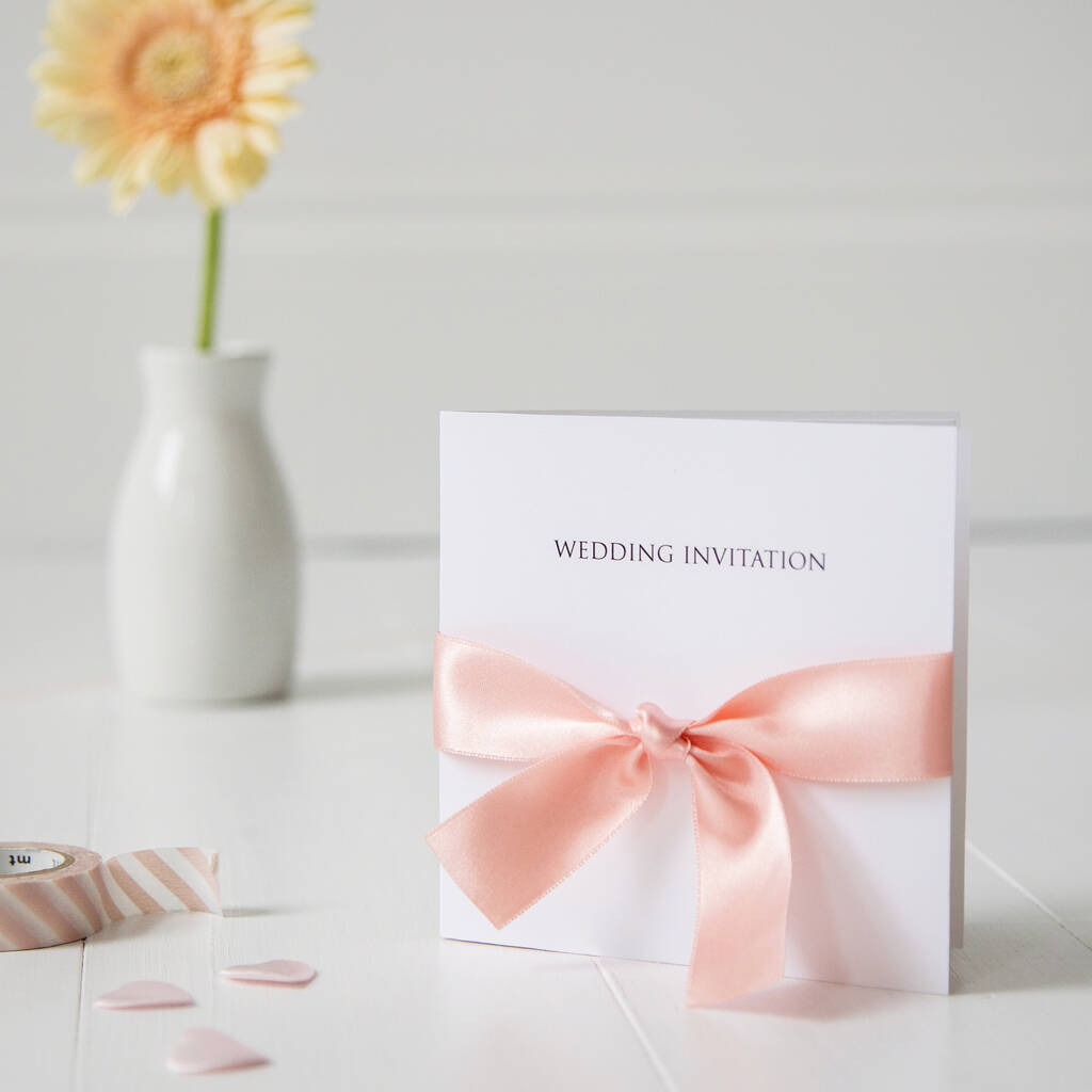 Personalised Bow Wedding Invitation