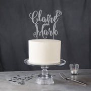 Personalised Couples Diamond Cake Topper