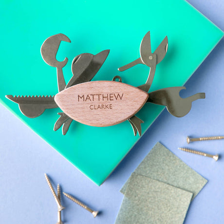 Personalised Father's Day Crab Multi Tool