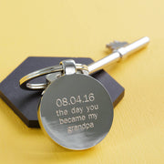 Personalised Day You Became My Daddy Keyring