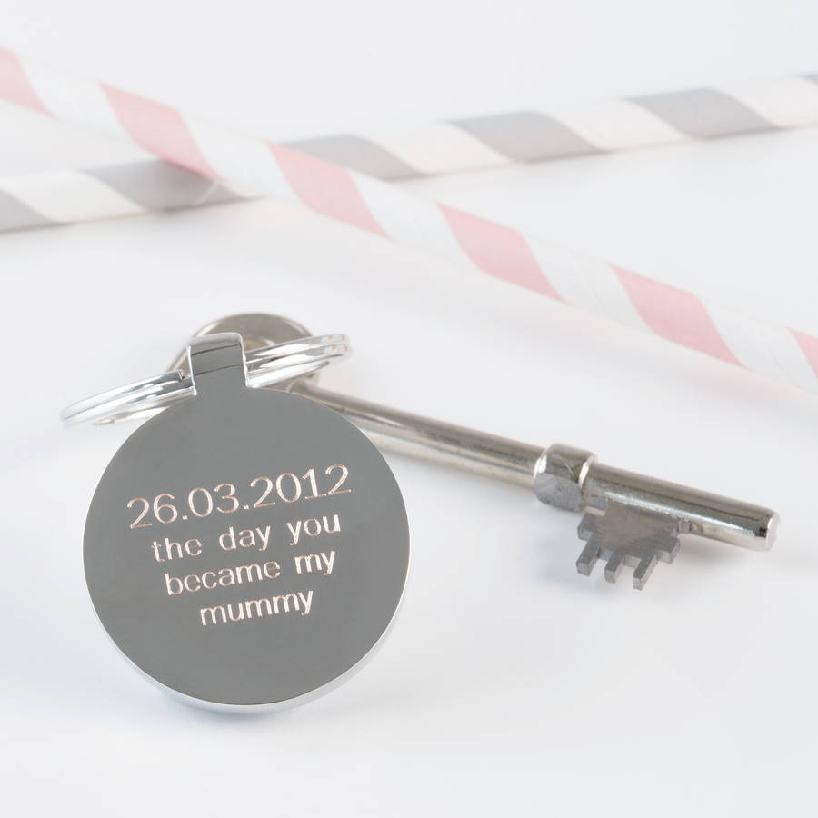 Personalised Day You Became My Mummy Keyring
