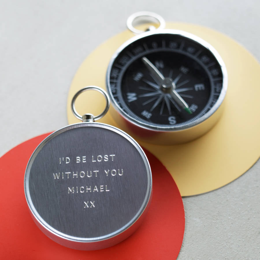 Personalised Engraved Anniversary Compass